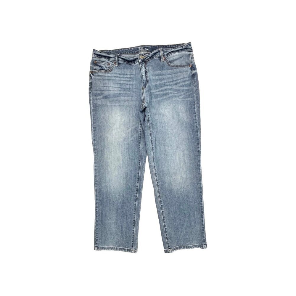 Time And Tru Straight Women's‎ size 18P Medium Wash Blue Denim jeans